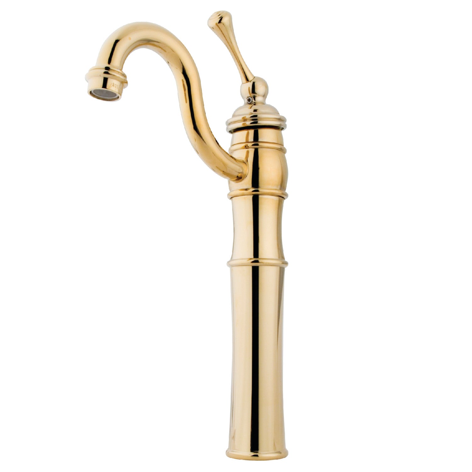 Kingston Heirloom KB3422BL - Victorian Single-Handle 1-Hole Deck Mount Vessel Faucet, Polished Brass — image 1